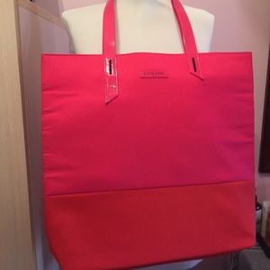 Lancome pink/red tote bag